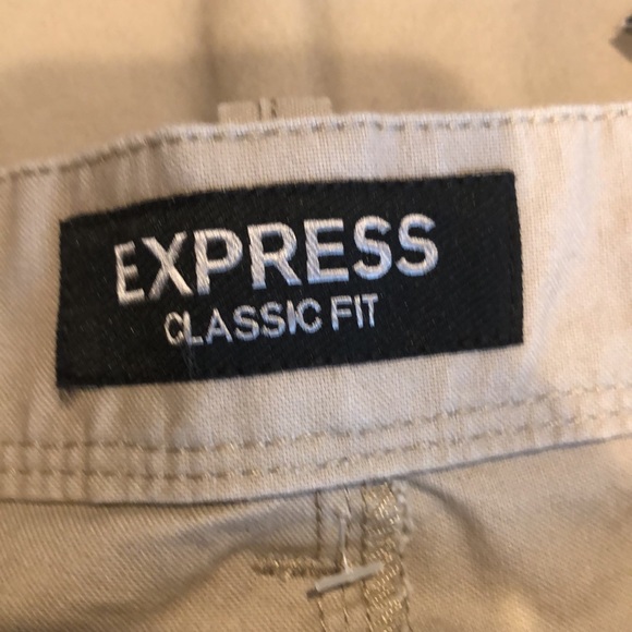 EXPRESS flat front khaki shorts with braided belt. Classic fit. Size 33. NWT! - Picture 7 of 7